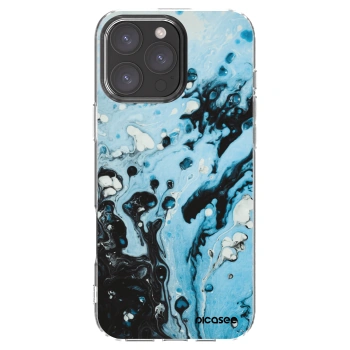 Picasee silikonska prozirna maskica za Apple iPhone 16 Pro Max - Organic blue