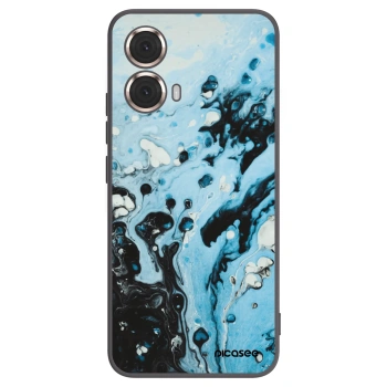 Picasee crna silikonska maskica za Motorola Moto G85 - Organic blue