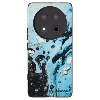 Picasee crna silikonska maskica za Honor Magic7 Lite 5G - Organic blue