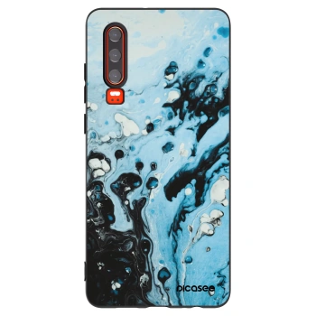 Picasee crna silikonska maskica za Huawei P30 - Organic blue