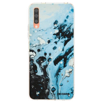 Picasee silikonska prozirna maskica za Samsung Galaxy A70 A705F - Organic blue