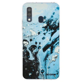 Picasee silikonska prozirna maskica za Samsung Galaxy A40 A405F - Organic blue