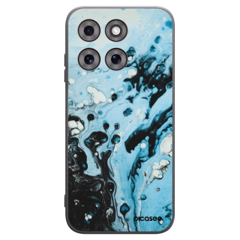 Picasee crna silikonska maskica za Motorola Moto G77 - Organic blue