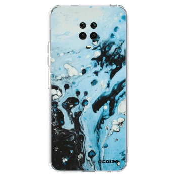Picasee silikonska prozirna maskica za Xiaomi Redmi Note 9 Pro - Organic blue