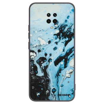 Picasee crna silikonska maskica za Xiaomi Redmi Note 9S - Organic blue