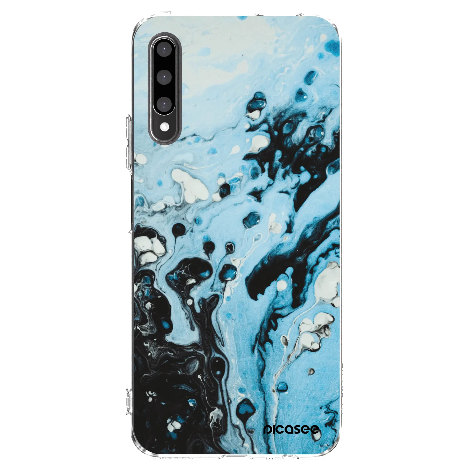 Picasee silikonska prozirna maskica za Honor 9X Pro - Organic blue