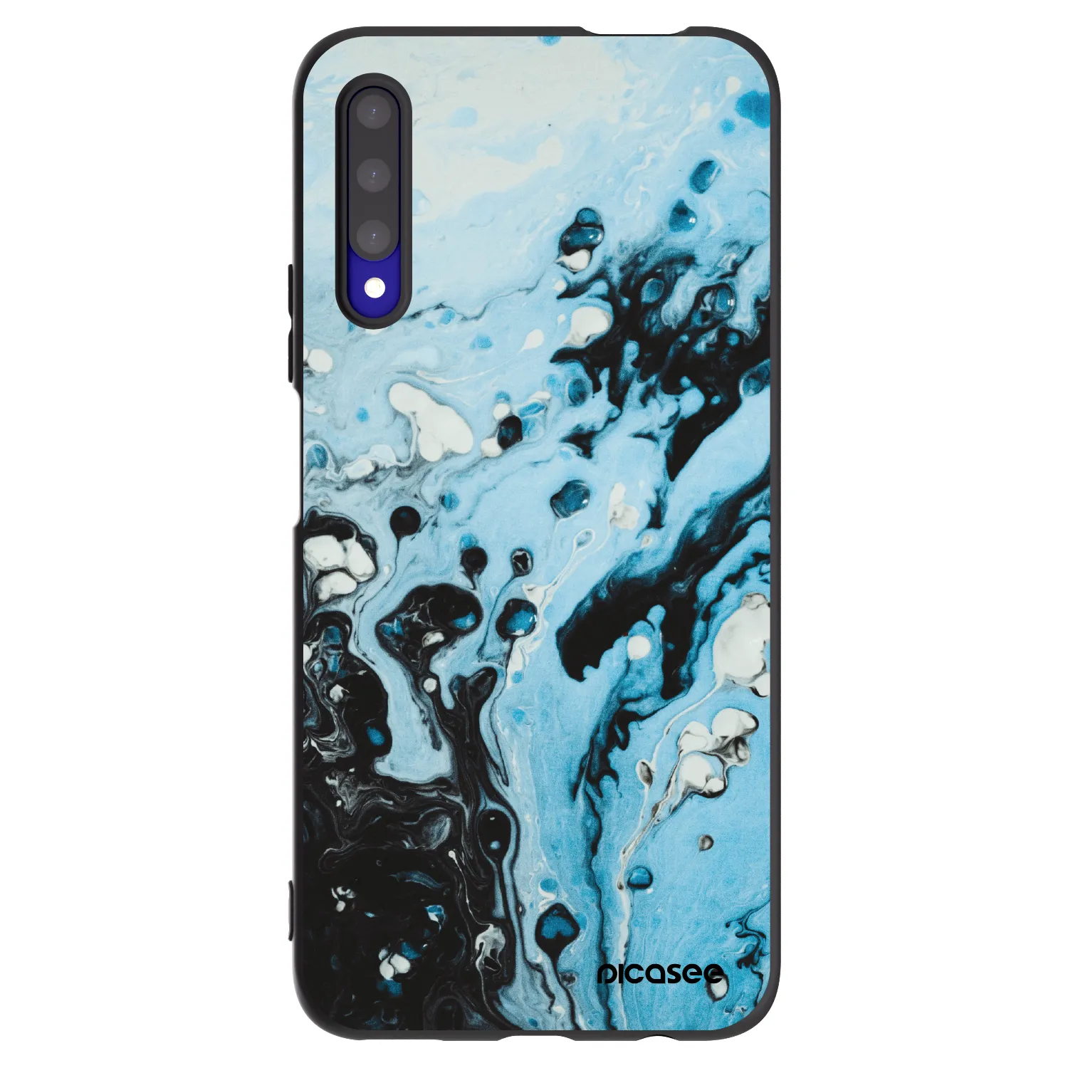 Picasee crna silikonska maskica za Honor 9X Pro - Organic blue
