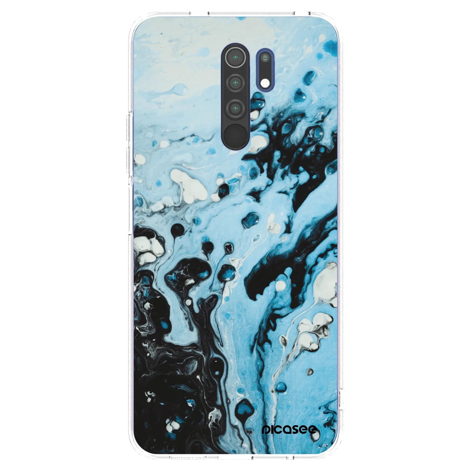 Picasee silikonska prozirna maskica za Xiaomi Redmi 9 - Organic blue