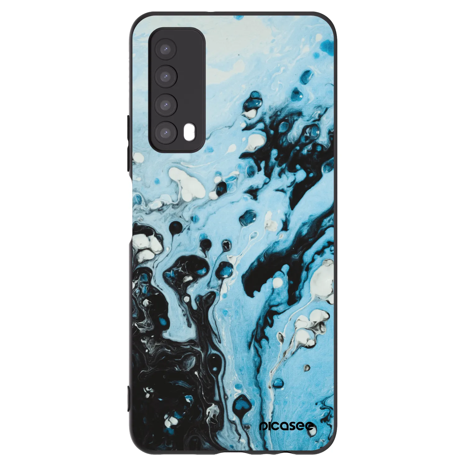 Picasee crna silikonska maskica za Huawei P Smart 2021 - Organic blue
