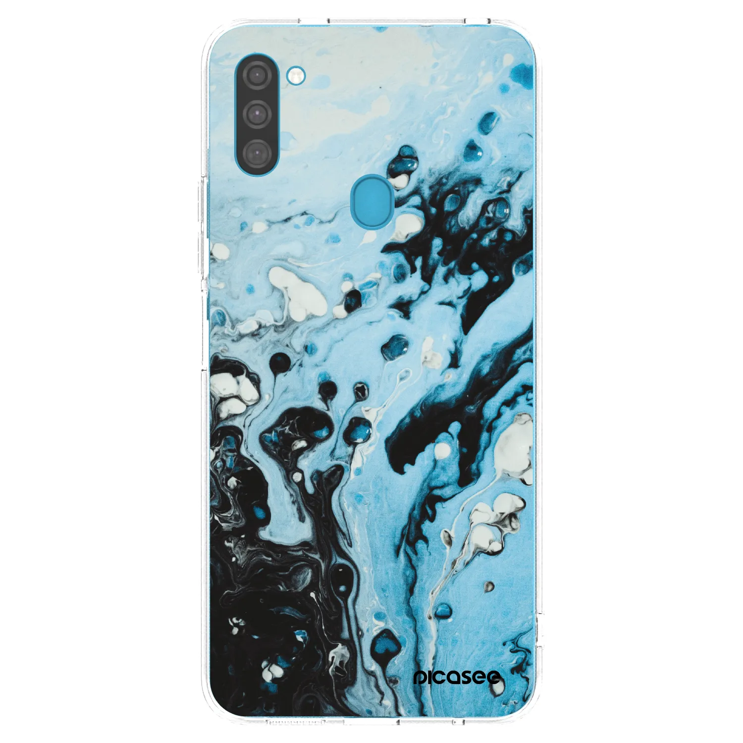 Picasee silikonska prozirna maskica za Samsung Galaxy M11 - Organic blue