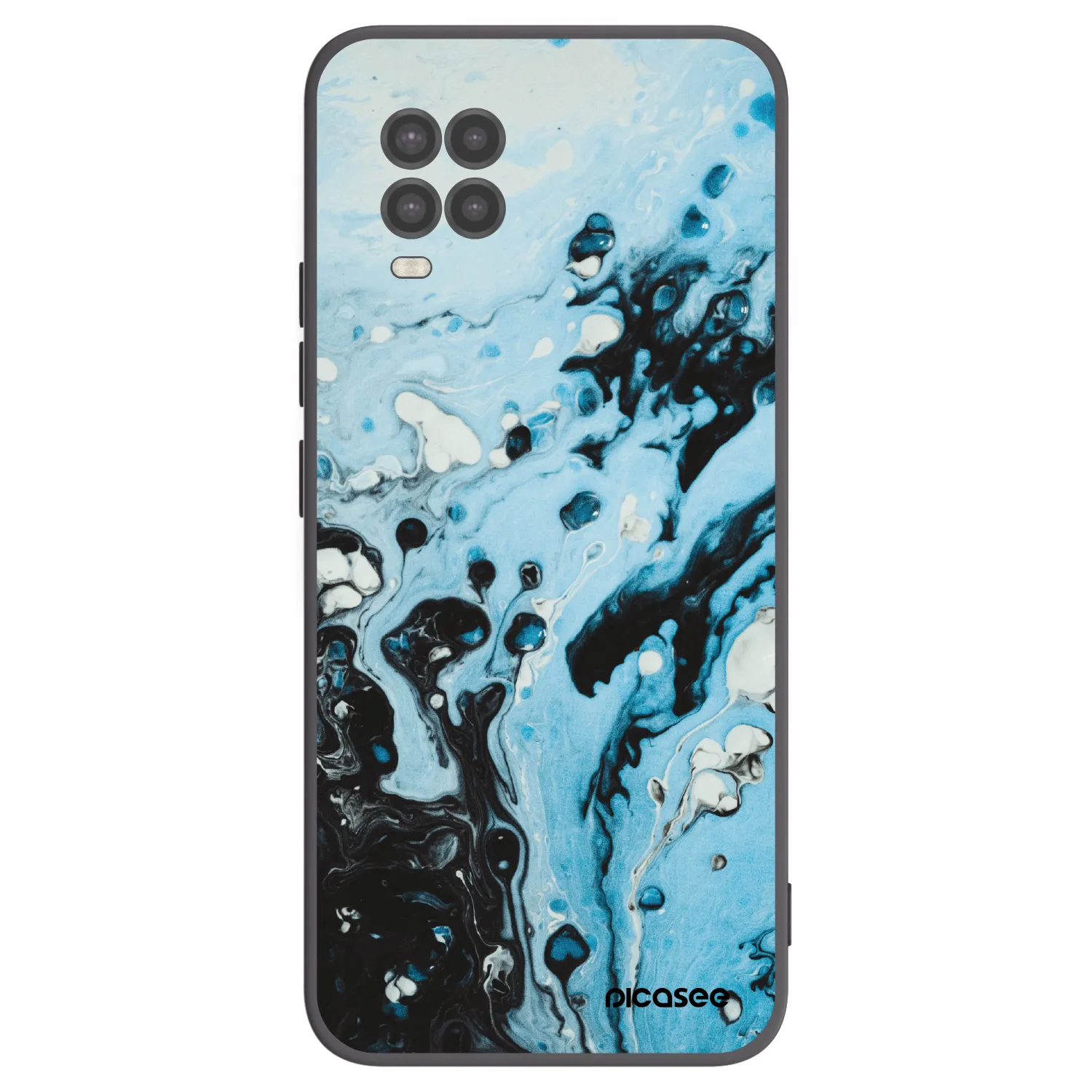 Picasee crna silikonska maskica za Xiaomi Mi 10 Lite - Organic blue