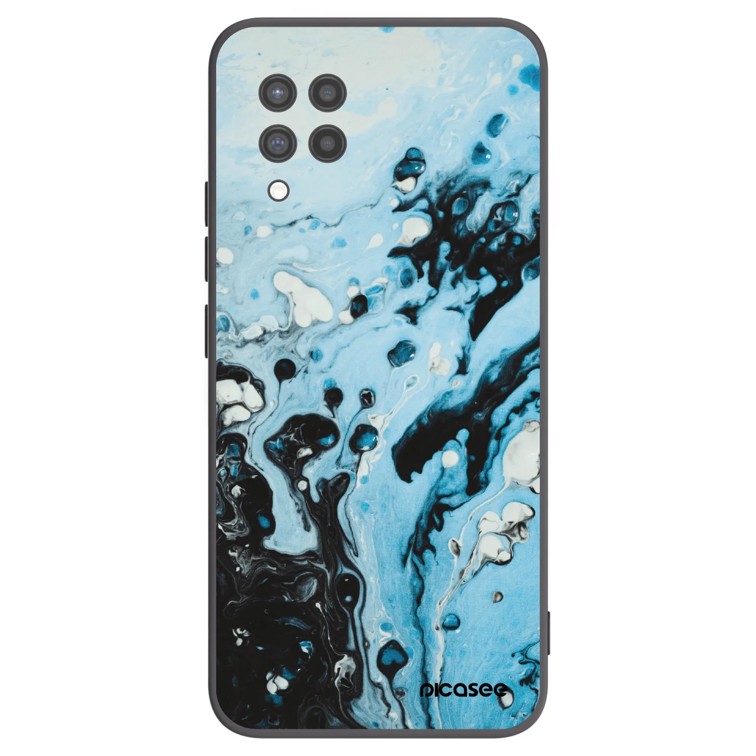 Picasee crna silikonska maskica za Samsung Galaxy A42 A426B - Organic blue