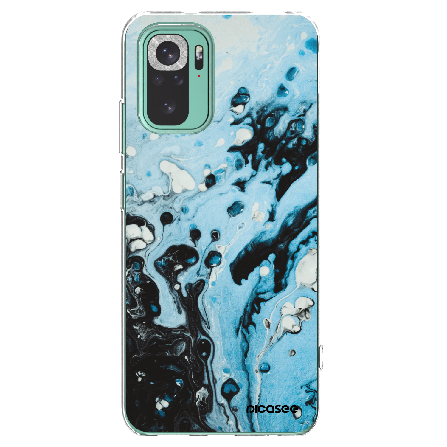 Picasee silikonska prozirna maskica za Xiaomi Redmi Note 10 Pro - Organic blue