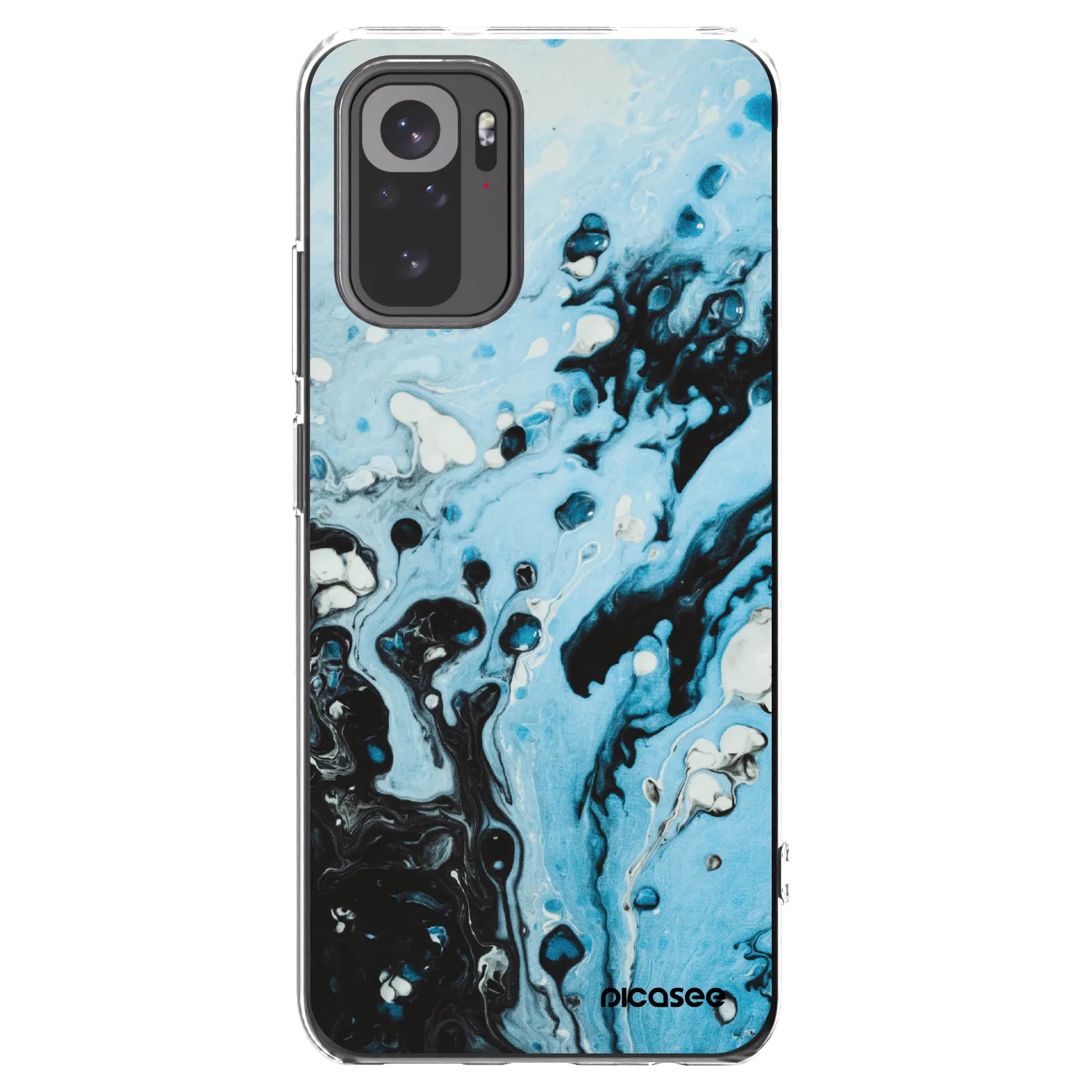 Picasee silikonska prozirna maskica za Xiaomi Redmi Note 10S - Organic blue