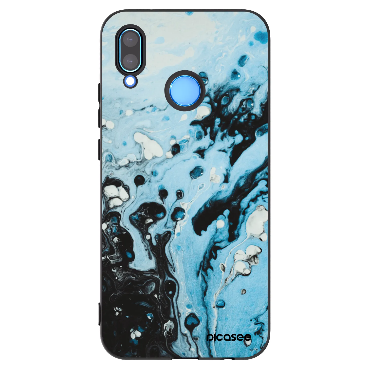Picasee crna silikonska maskica za Huawei P20 Lite - Organic blue