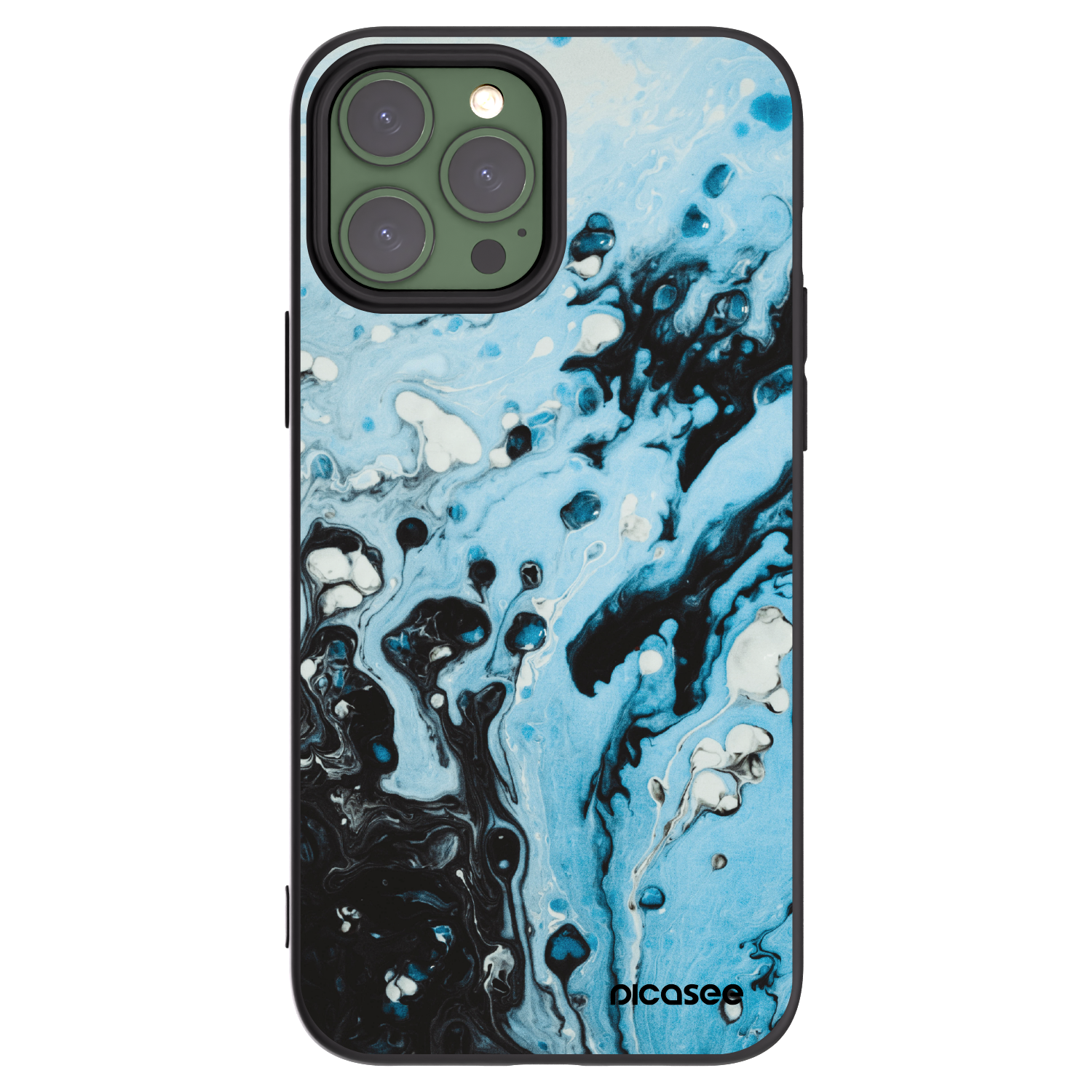 Picasee crna silikonska maskica za Apple iPhone 13 Pro Max - Organic blue