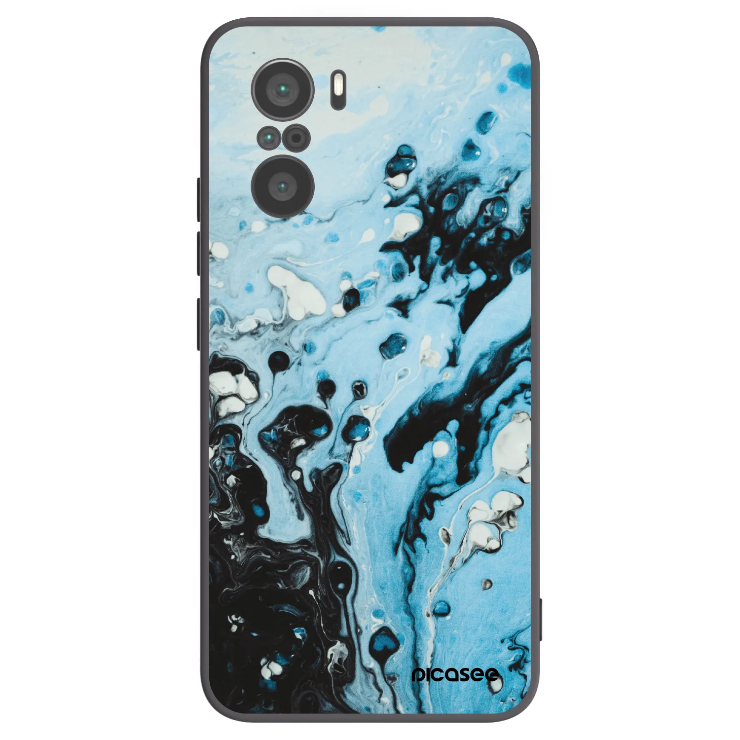 Picasee crna silikonska maskica za Xiaomi Poco F3 - Organic blue