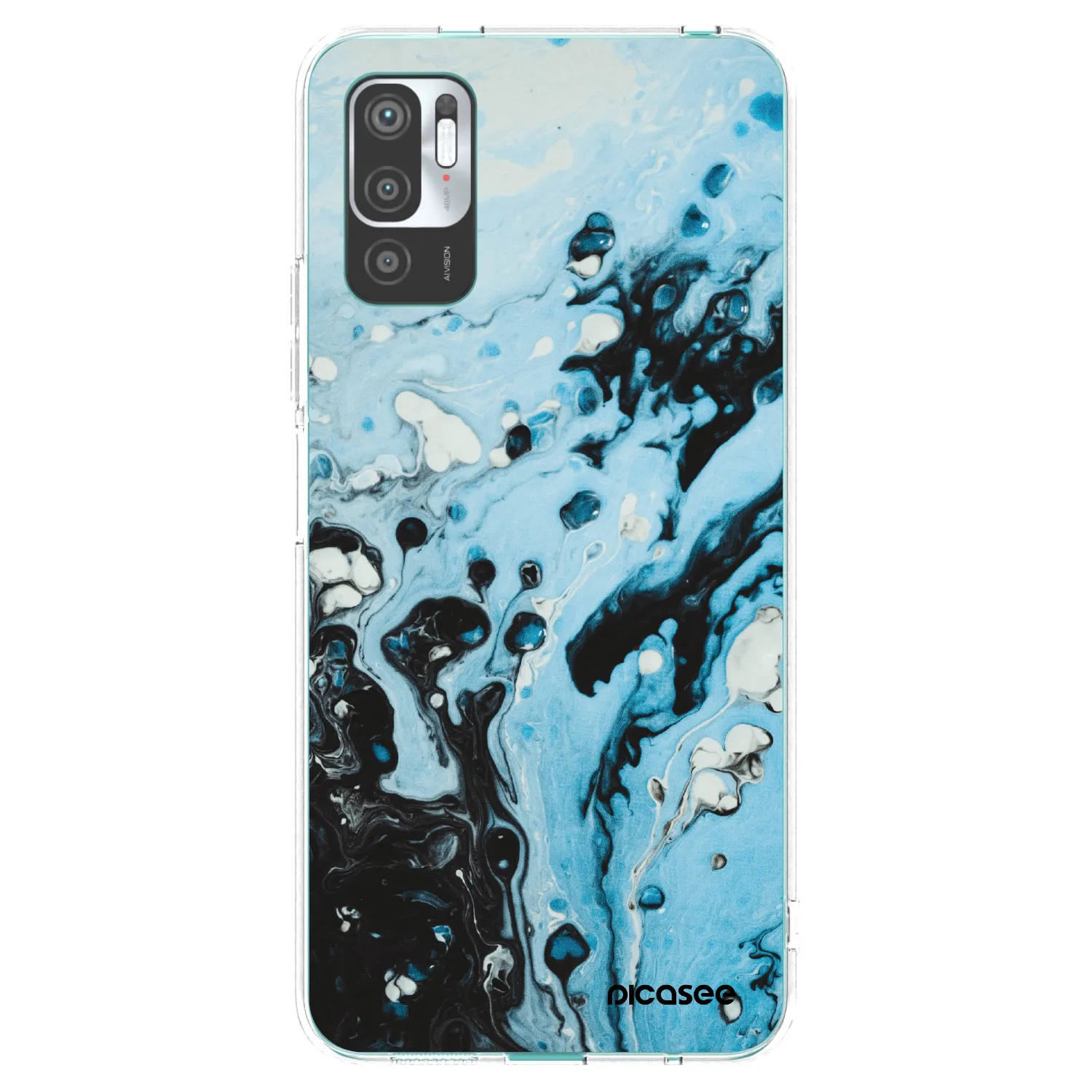 Picasee silikonska prozirna maskica za Xiaomi Redmi Note 10 5G - Organic blue