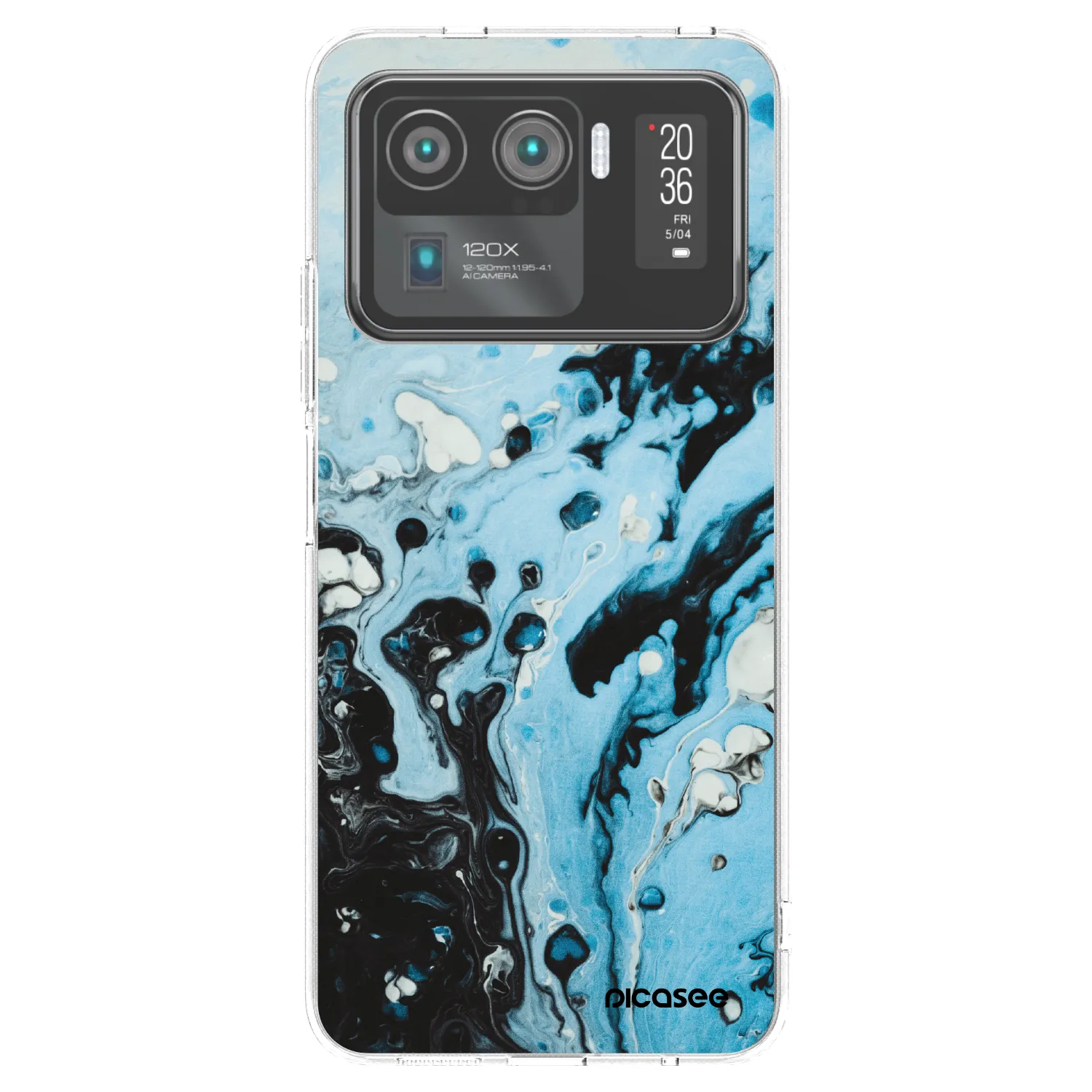 Picasee silikonska prozirna maskica za Xiaomi Mi 11 Ultra - Organic blue