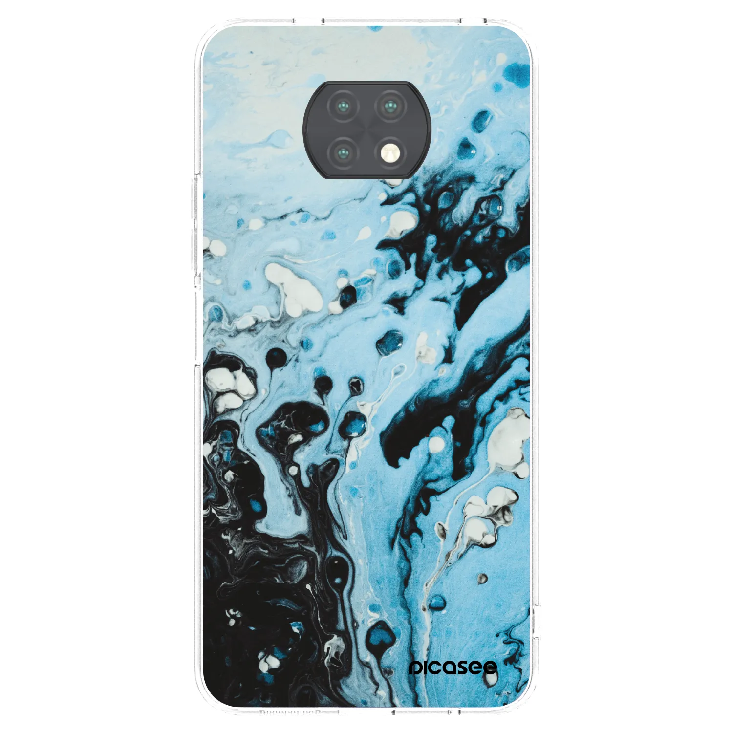 Picasee silikonska prozirna maskica za Xiaomi Redmi Note 9T - Organic blue