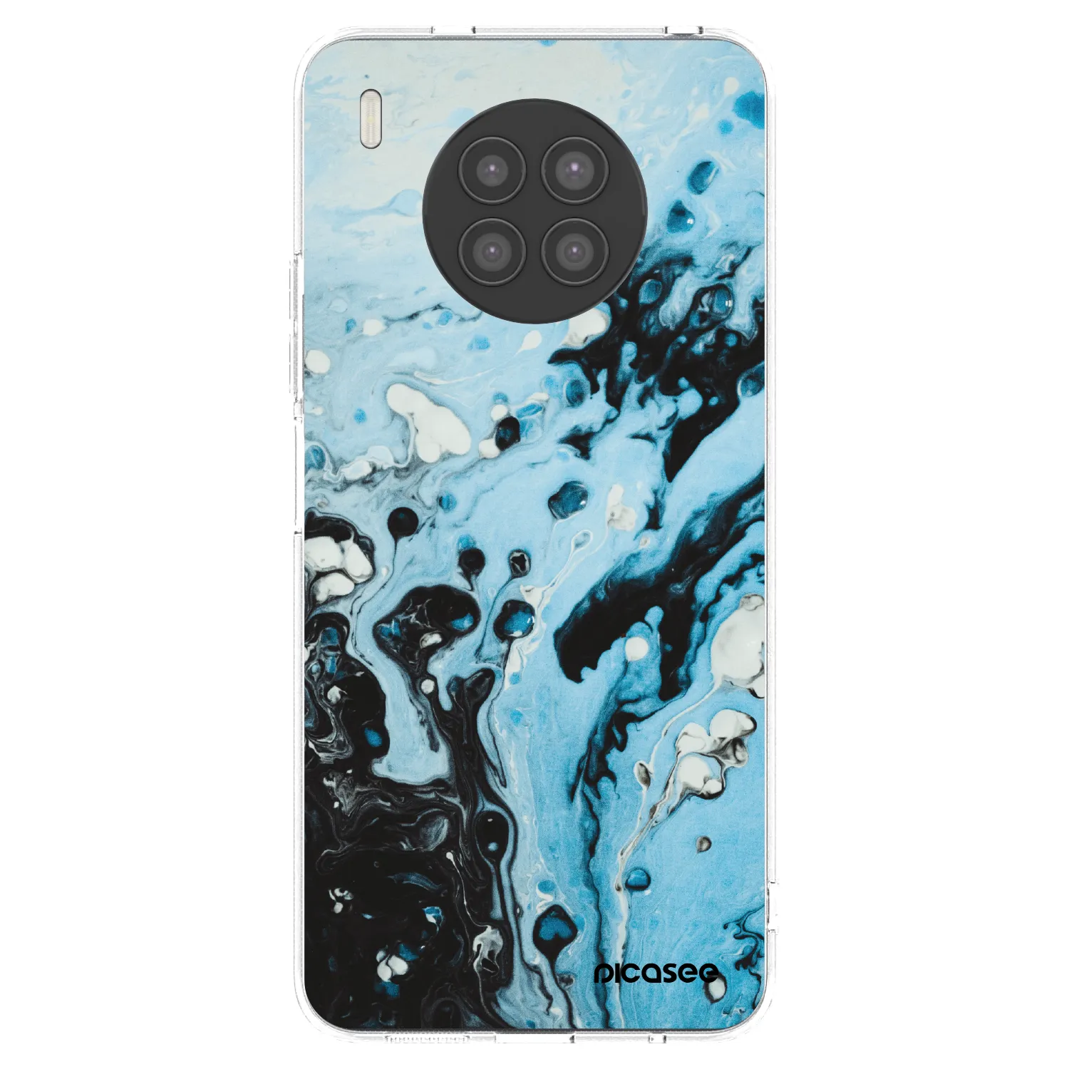 Picasee silikonska prozirna maskica za Huawei Nova 8i - Organic blue