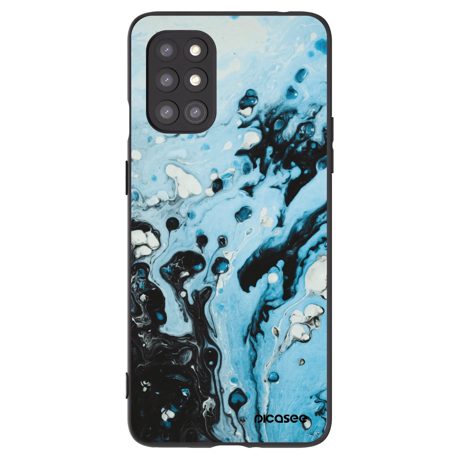 Picasee crna silikonska maskica za OnePlus 8T - Organic blue