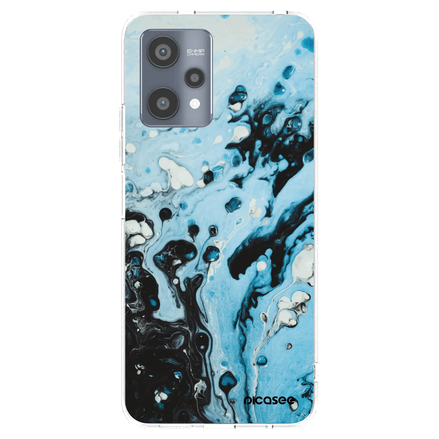 Picasee silikonska prozirna maskica za Realme 9 Pro 5G - Organic blue