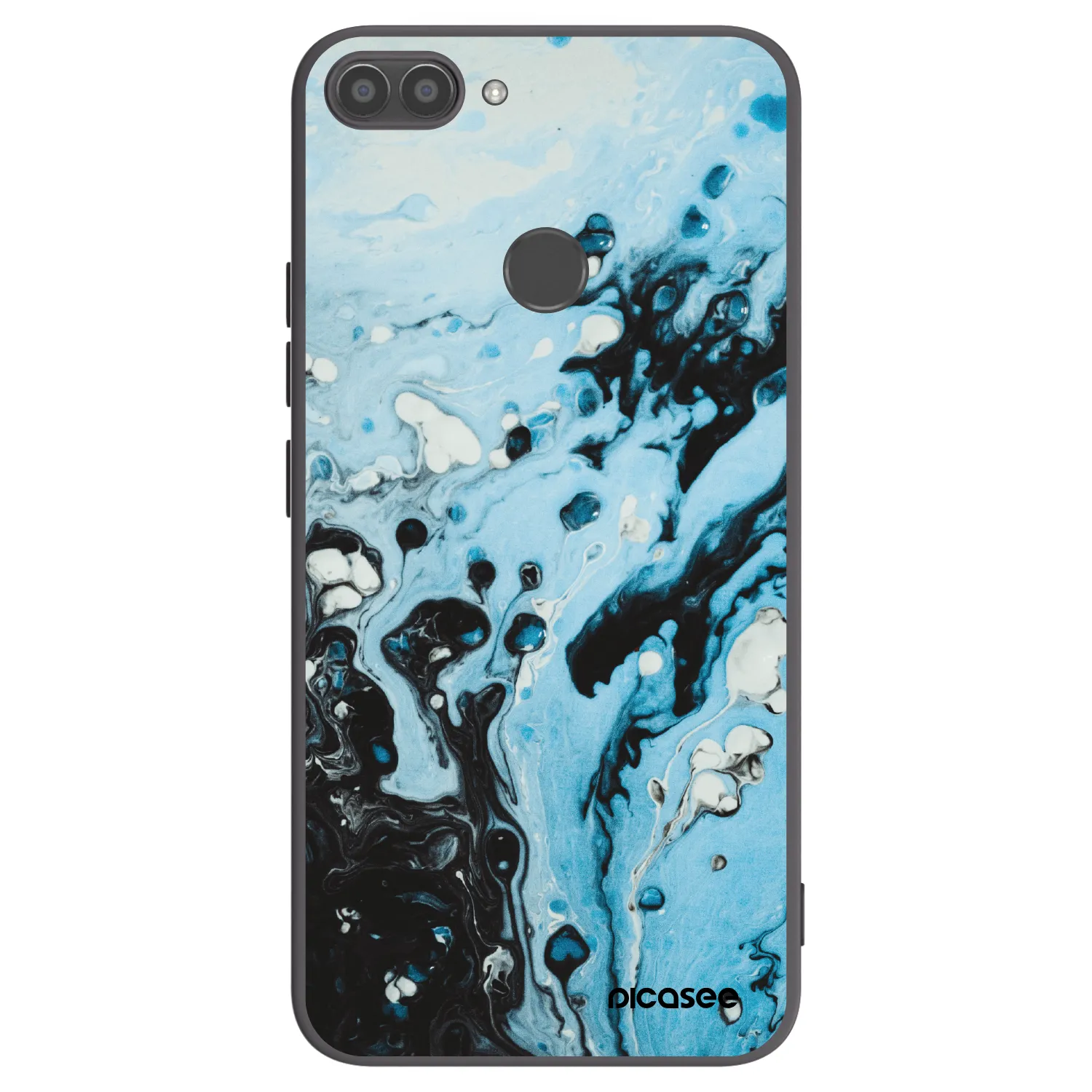 Picasee crna silikonska maskica za Huawei P Smart - Organic blue