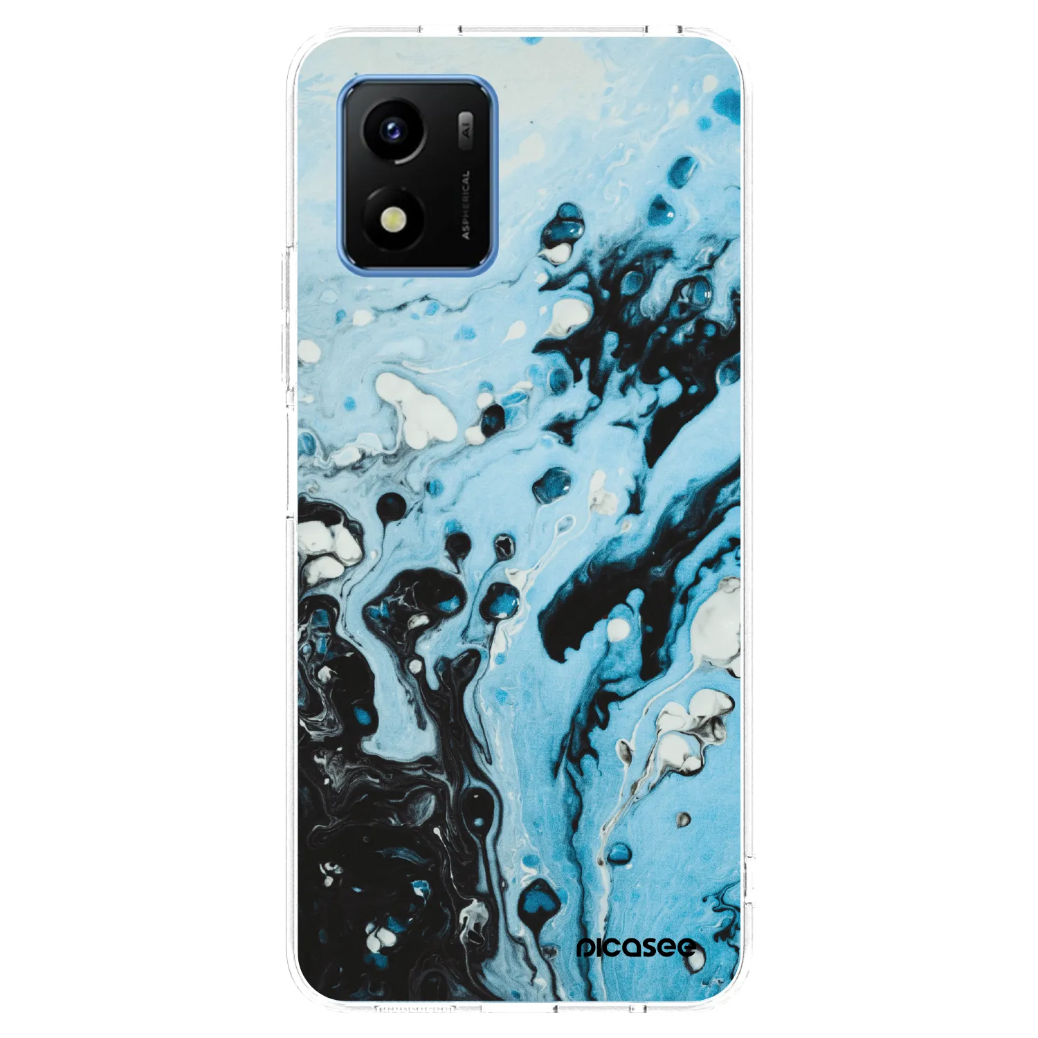 Picasee silikonska prozirna maskica za Vivo Y01 - Organic blue