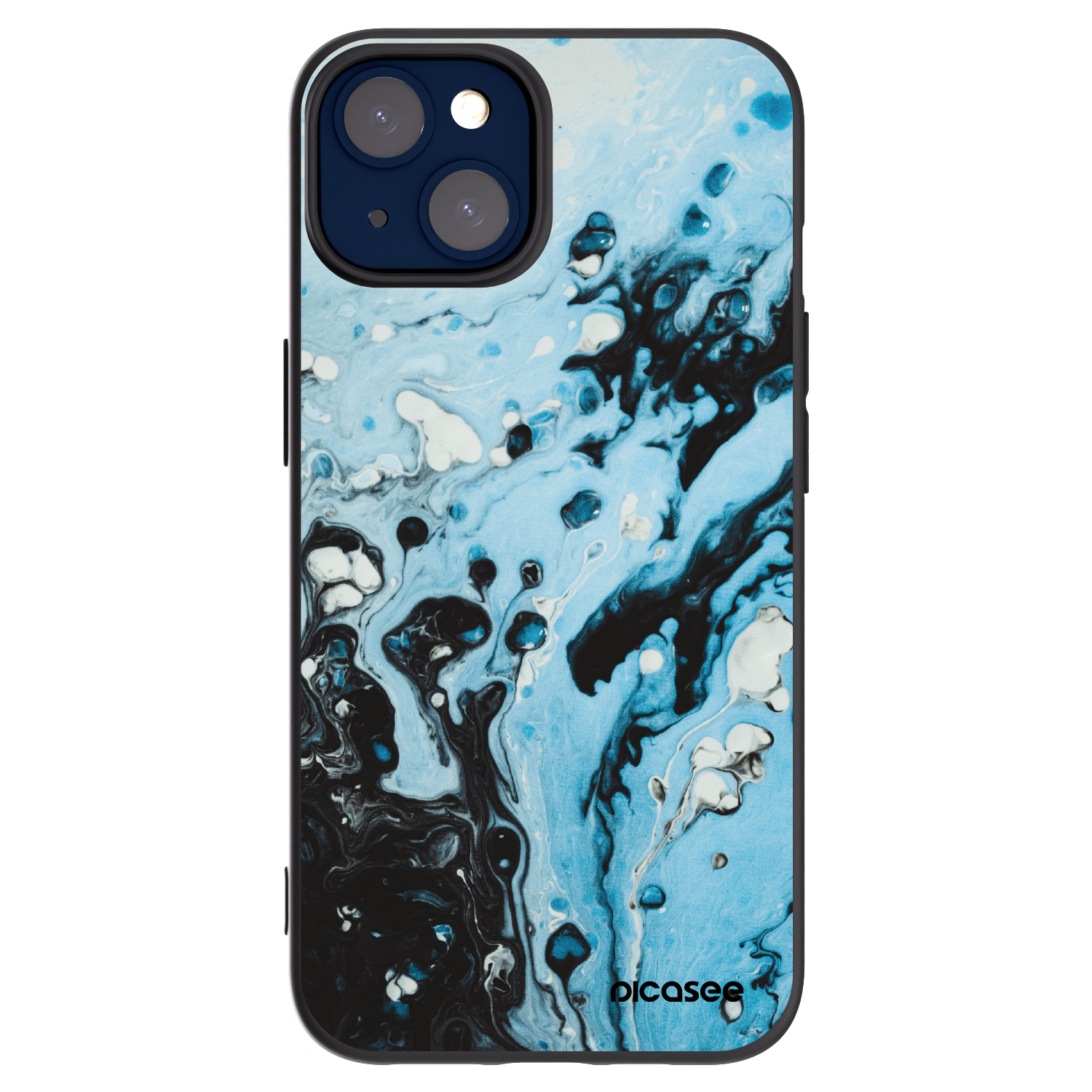 Picasee crna silikonska maskica za Apple iPhone 14 - Organic blue
