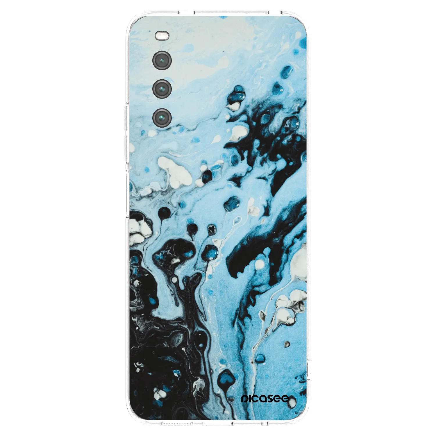 Picasee silikonska prozirna maskica za Sony Xperia 10 IV 5G - Organic blue
