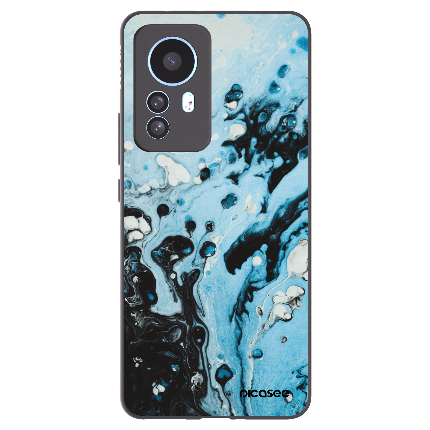 Picasee crna silikonska maskica za Xiaomi 12T - Organic blue