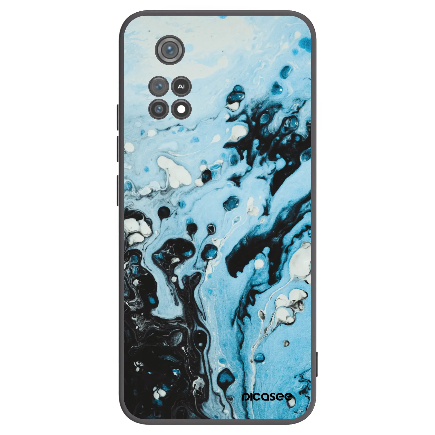 Picasee crna silikonska maskica za Xiaomi Poco M4 Pro - Organic blue
