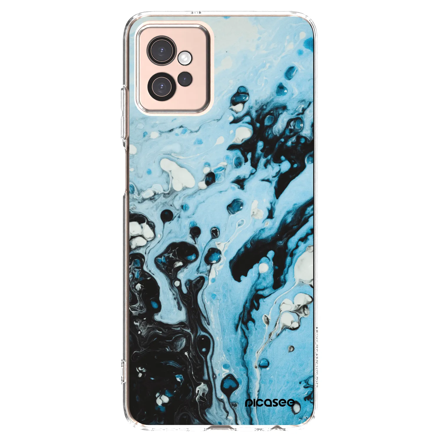 Picasee silikonska prozirna maskica za Motorola Moto G32 - Organic blue