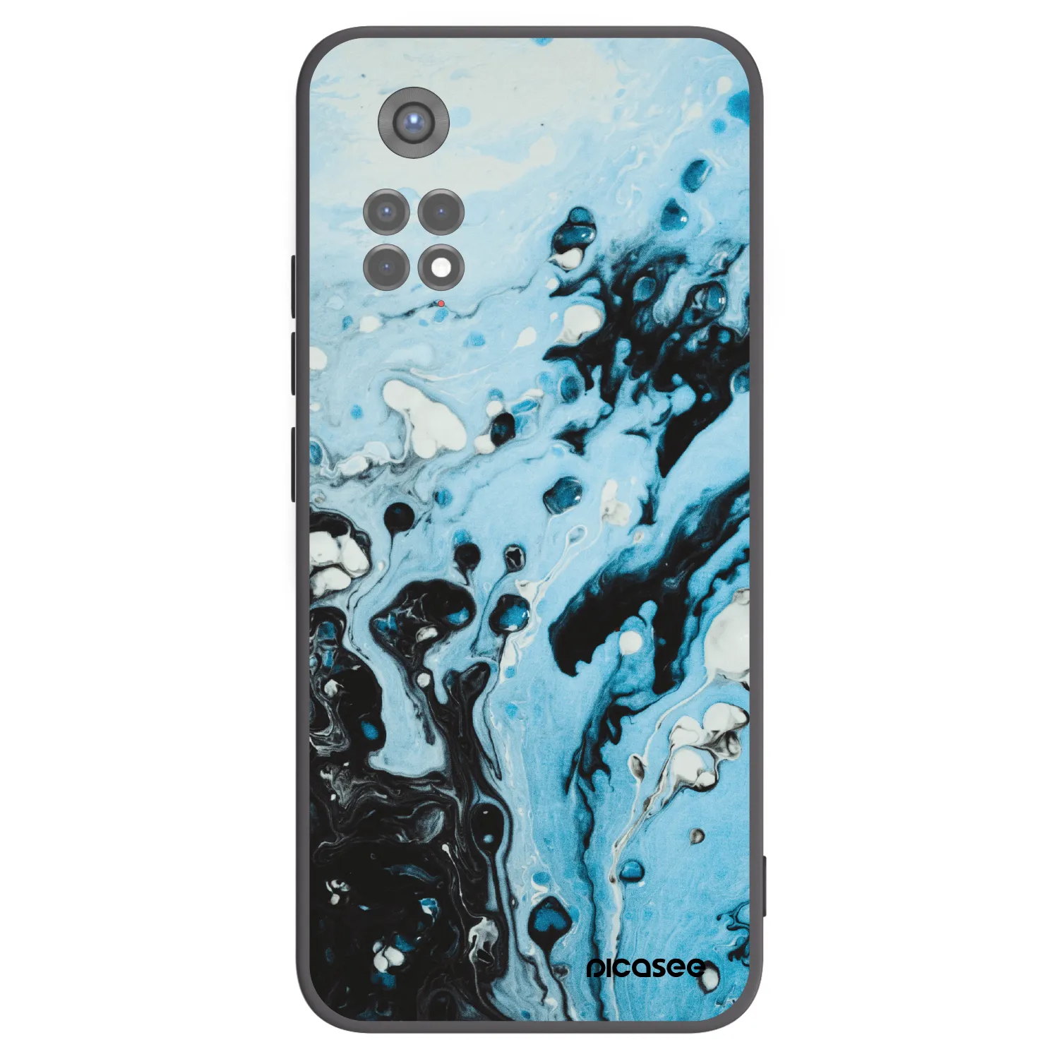 Picasee crna silikonska maskica za Xiaomi Redmi Note 11S 5G - Organic blue