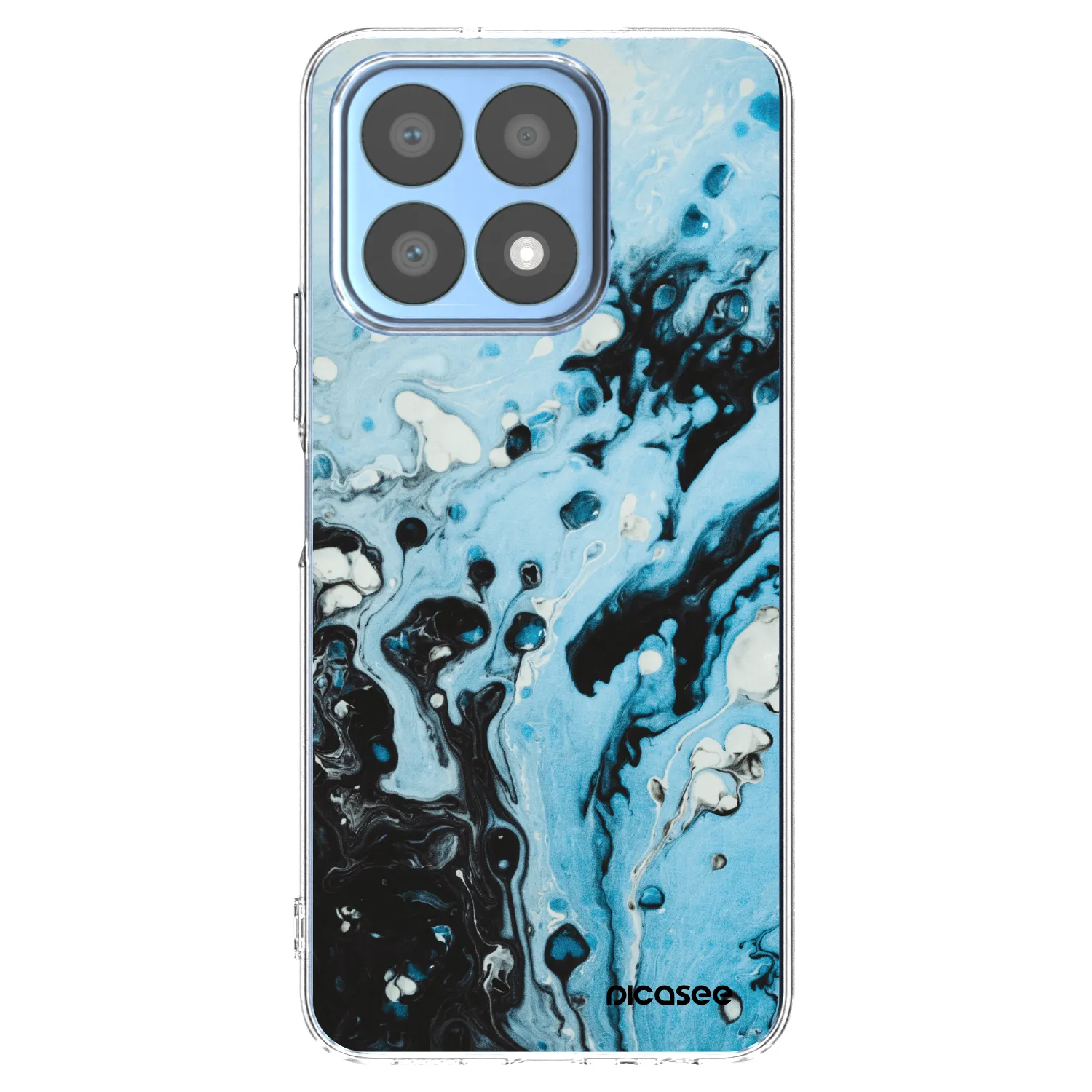 Picasee silikonska prozirna maskica za Honor X8a - Organic blue