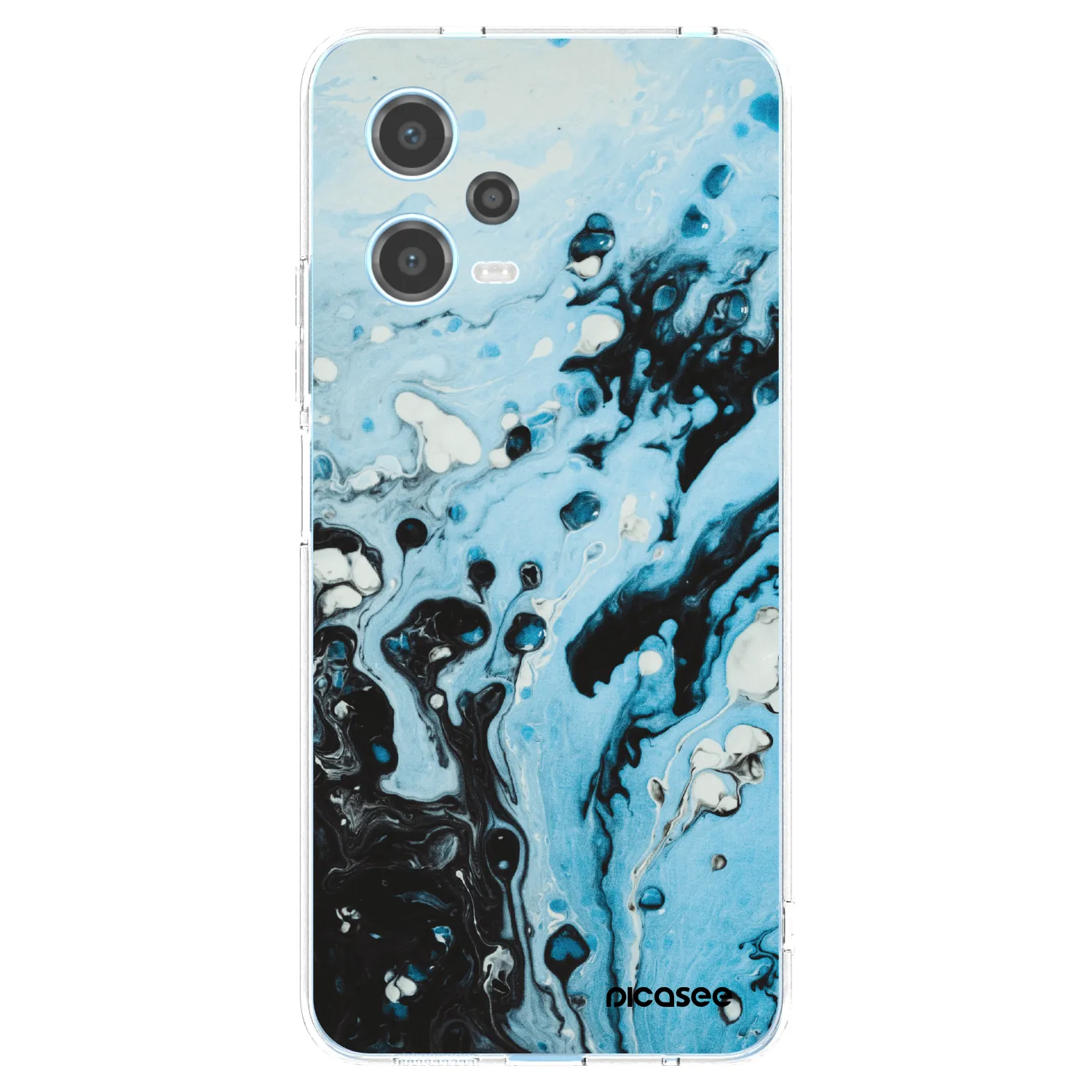 Picasee silikonska prozirna maskica za Xiaomi Redmi Note 12 5G - Organic blue