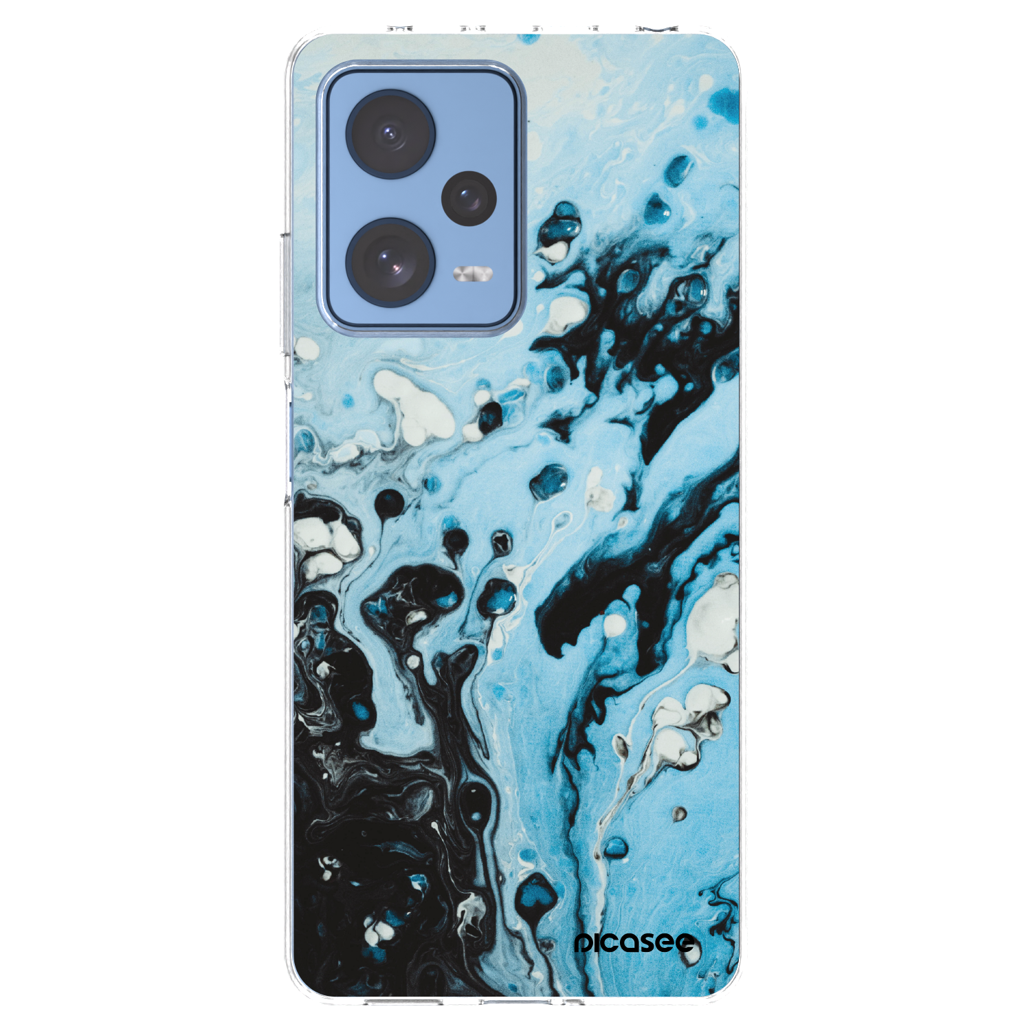 Picasee silikonska prozirna maskica za Xiaomi Redmi Note 12 Pro 5G - Organic blue