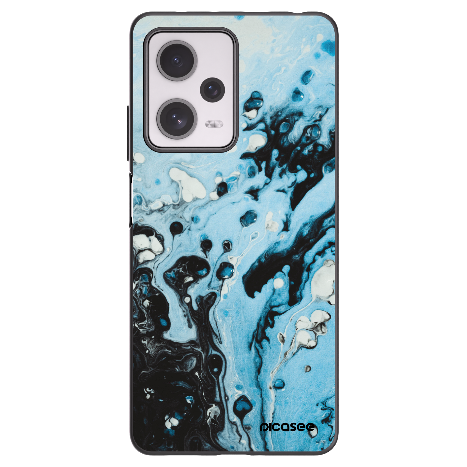 Picasee crna silikonska maskica za Xiaomi Redmi Note 12 Pro+ 5G - Organic blue