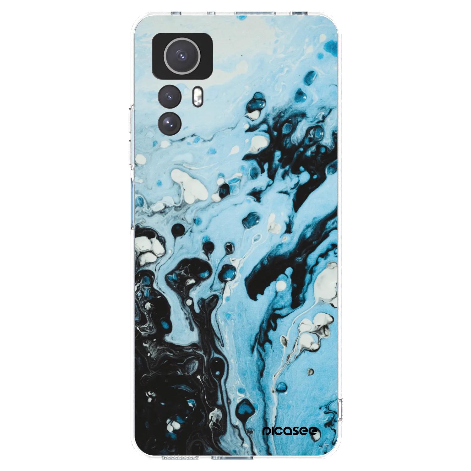Picasee silikonska prozirna maskica za Xiaomi Redmi Note 12S - Organic blue