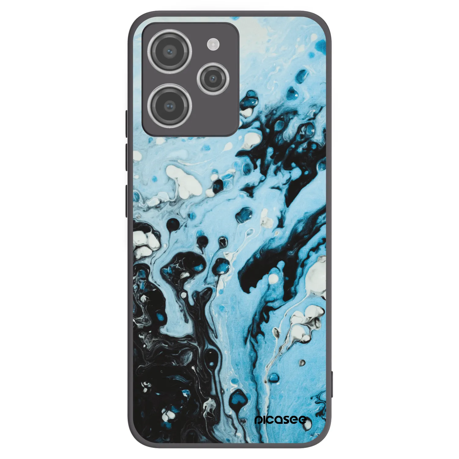 Picasee crna silikonska maskica za Xiaomi Redmi 12 4G - Organic blue