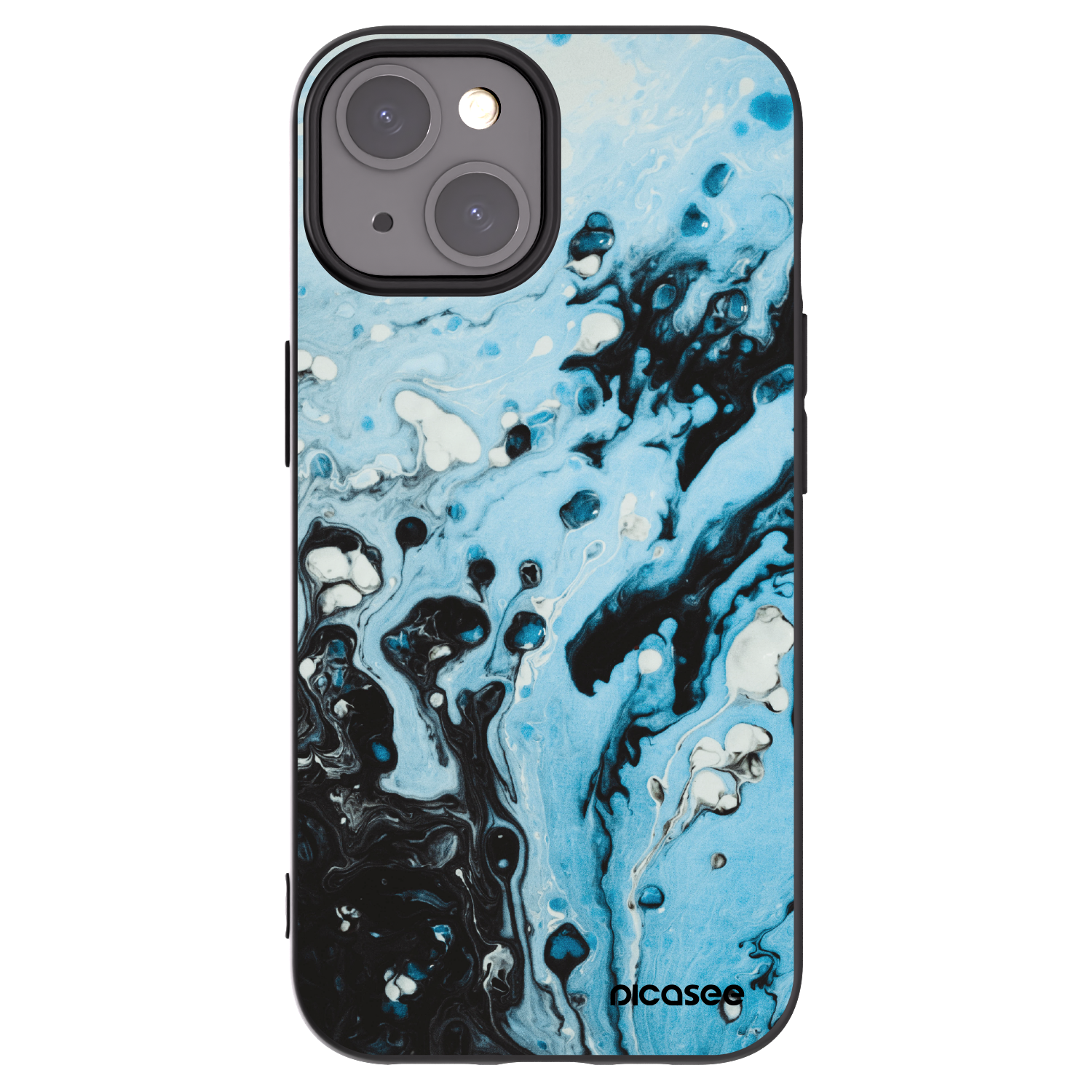 Picasee crna silikonska maskica za Apple iPhone 15 - Organic blue
