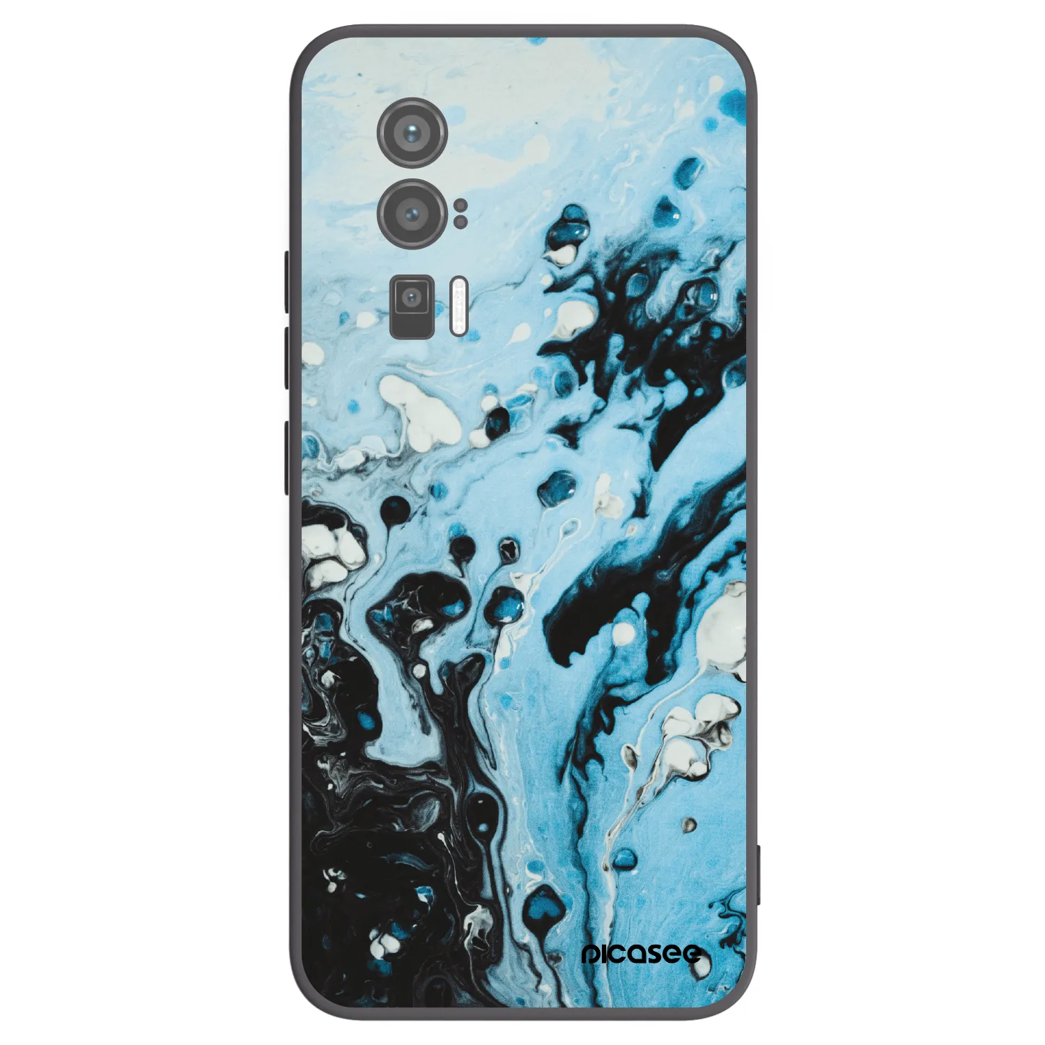 Picasee crna silikonska maskica za Xiaomi Poco F5 Pro 5G - Organic blue