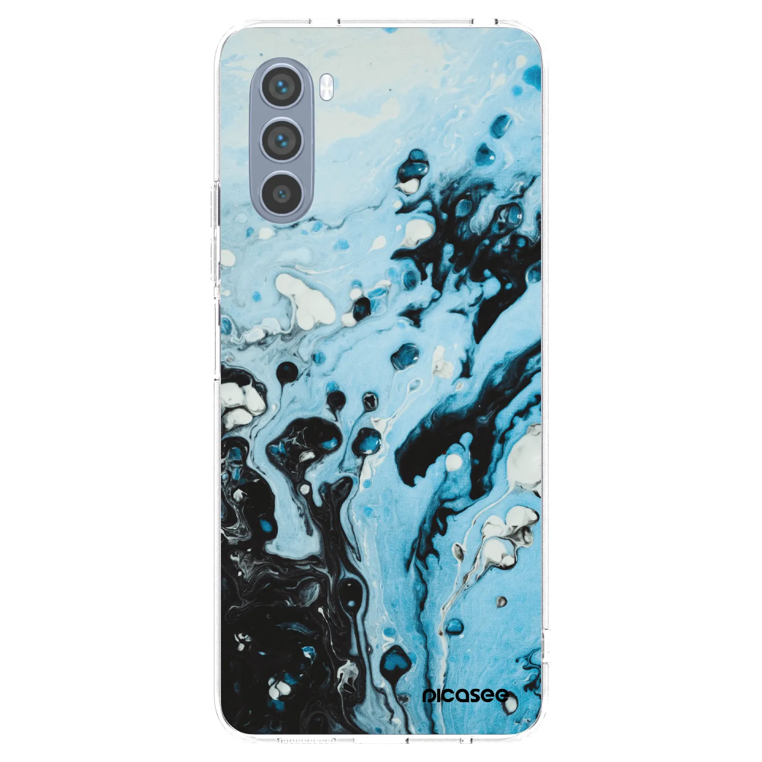Picasee silikonska prozirna maskica za Motorola Moto G62 - Organic blue