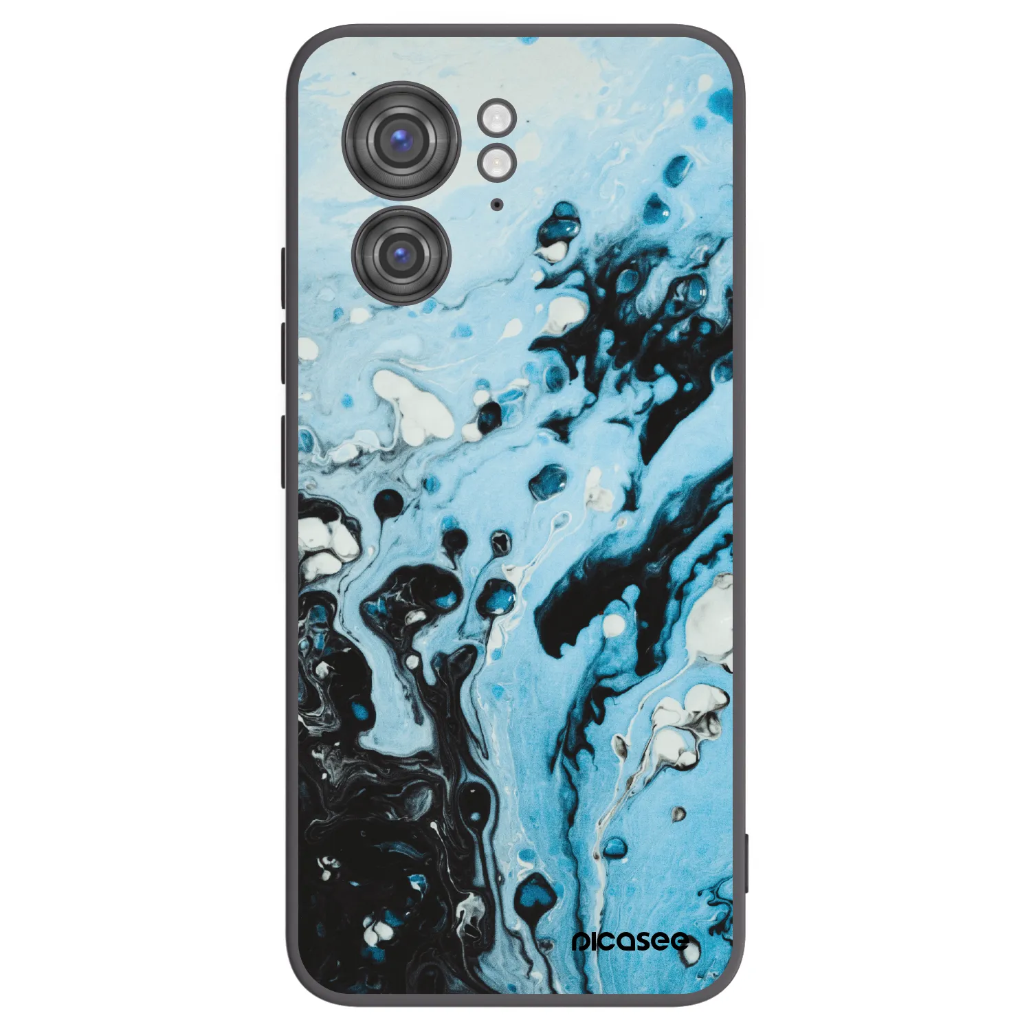 Picasee crna silikonska maskica za Motorola Edge 40 - Organic blue
