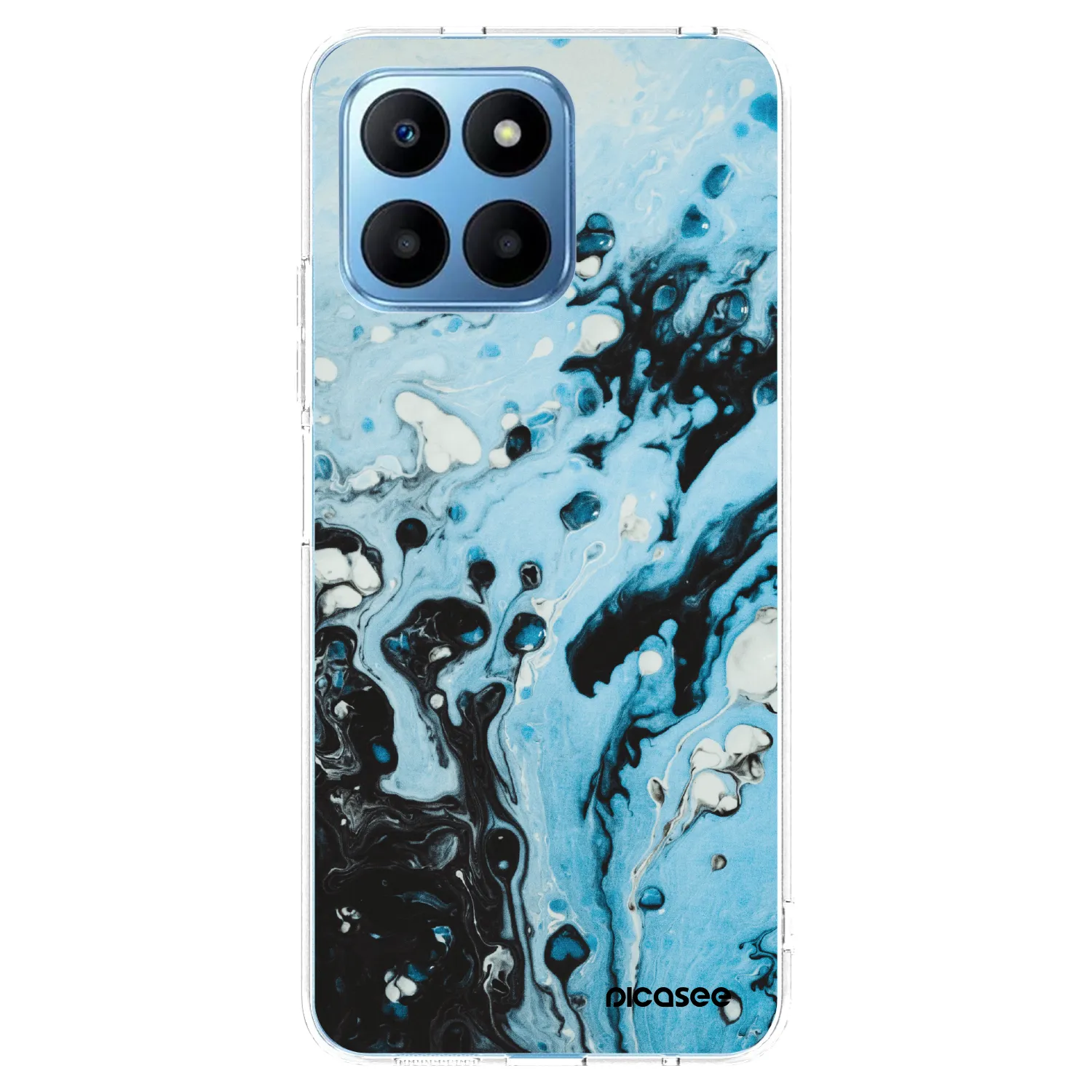 Picasee silikonska prozirna maskica za Honor 70 Lite - Organic blue