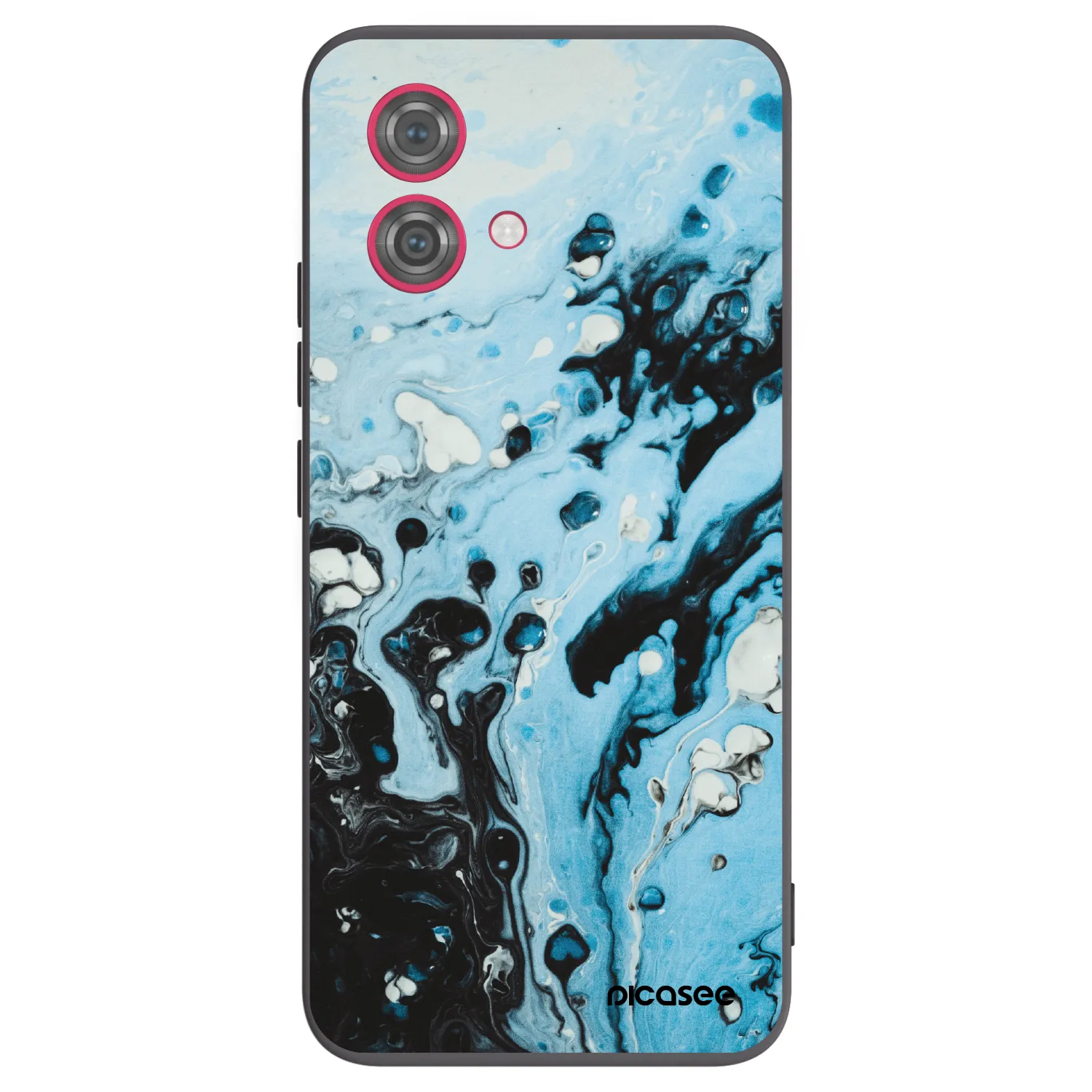 Picasee crna silikonska maskica za Motorola Moto G84 5G - Organic blue