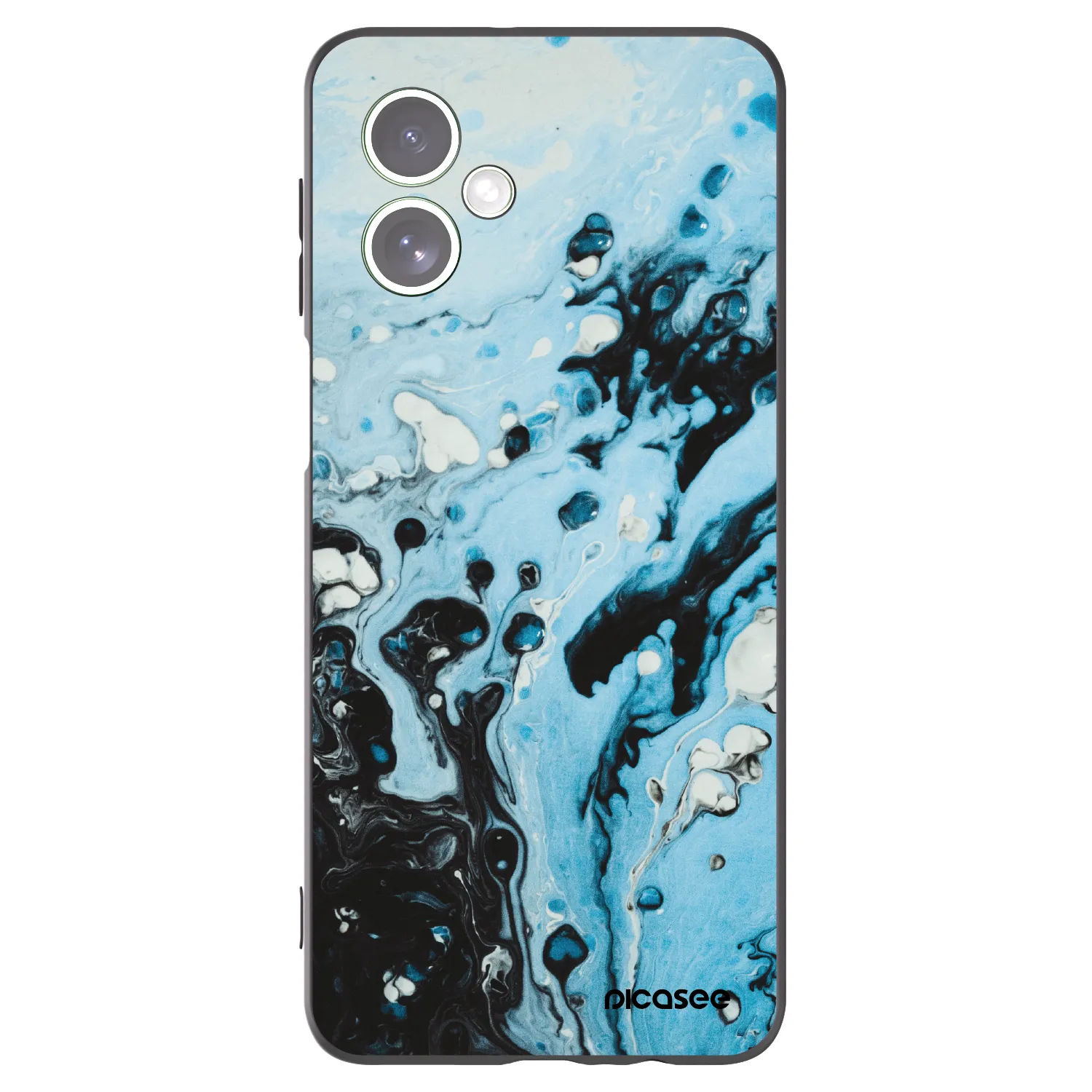 Picasee crna silikonska maskica za Motorola Moto G54 5G - Organic blue
