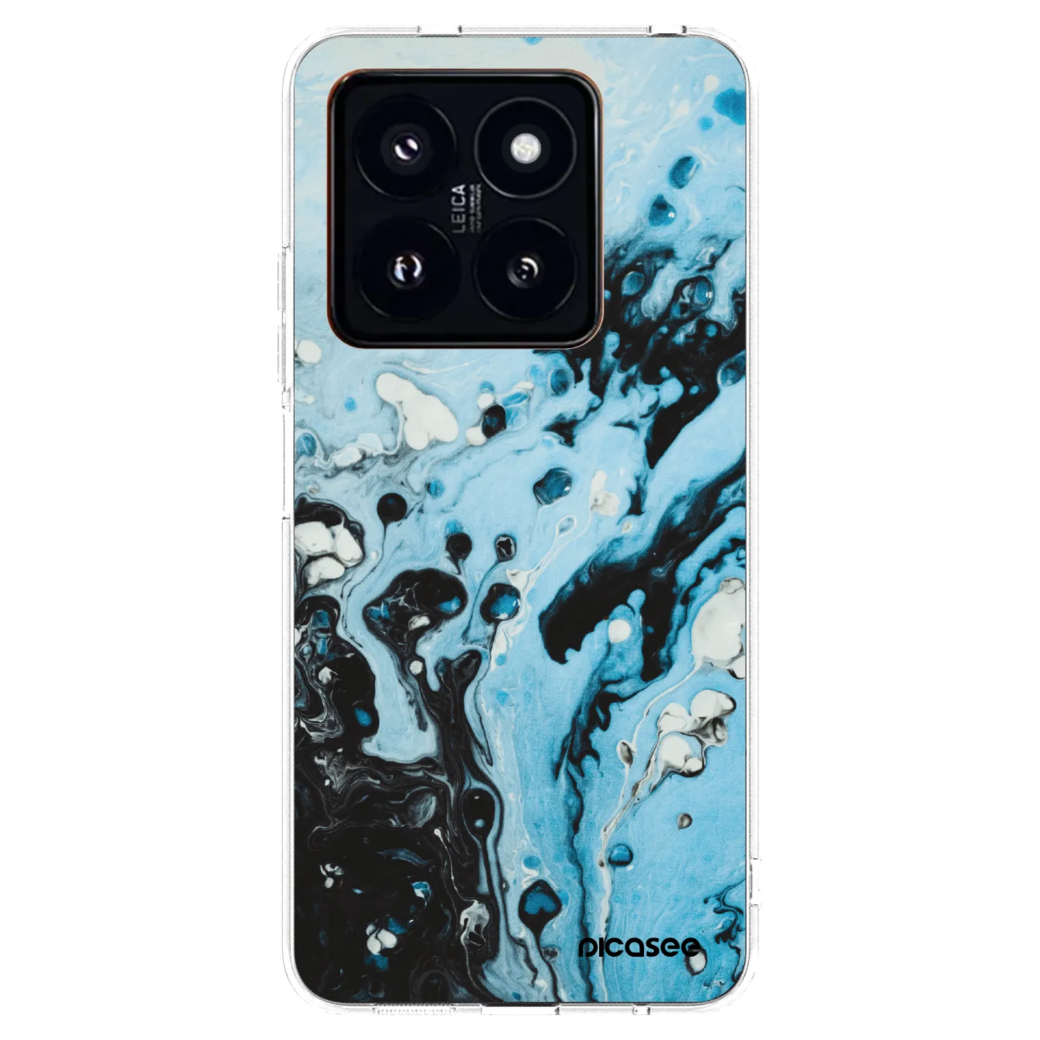 Picasee silikonska prozirna maskica za Xiaomi 14 Pro - Organic blue