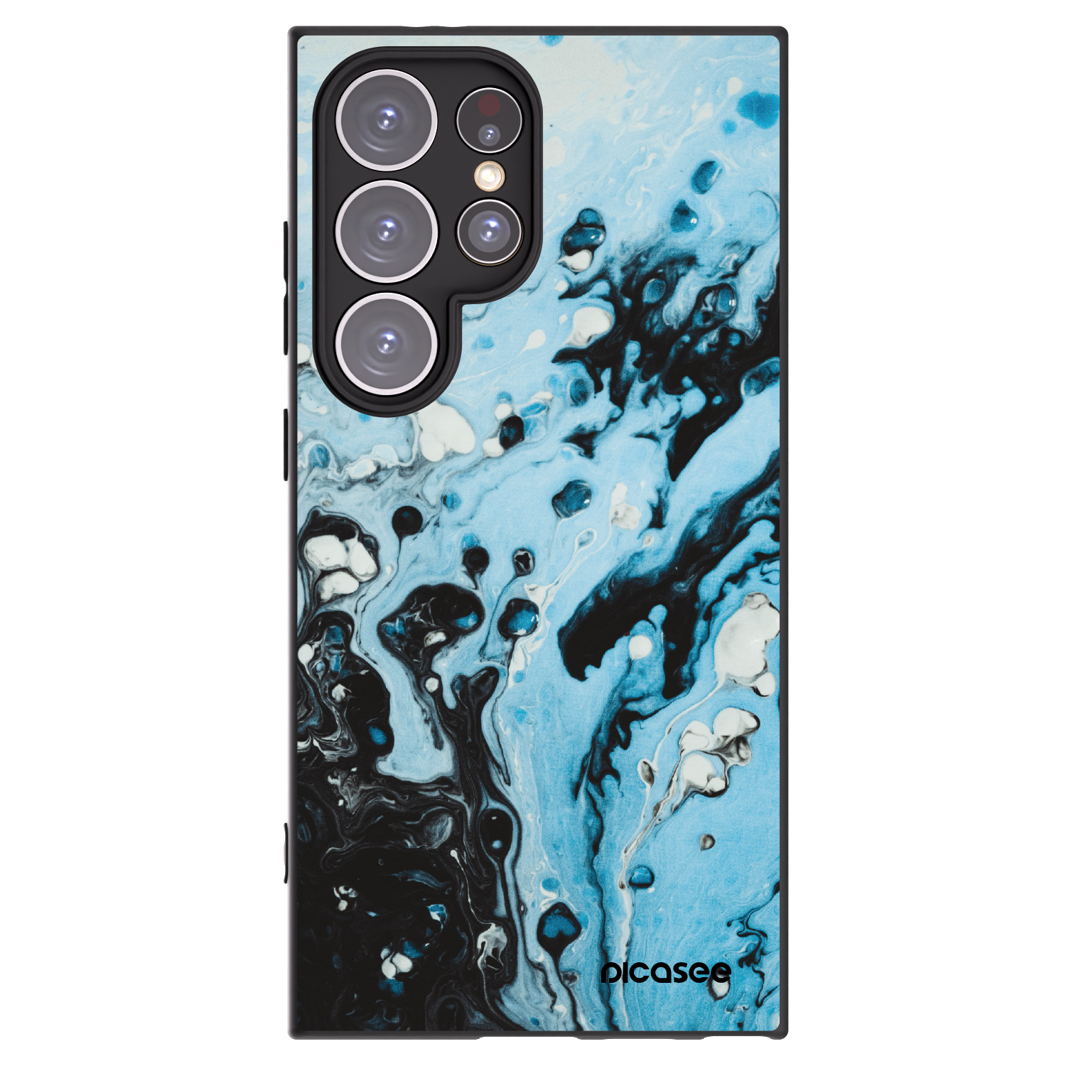 Picasee crna silikonska maskica za Samsung Galaxy S24 Ultra S928B 5G - Organic blue